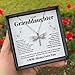 Granddaughter Necklace Gifts From Grandma Grandmother or Grandpa Grandfather To My Granddaughter Dragonfly Necklace Graduation Birthday Pendant Jewelry with Message Card and Gift Box
