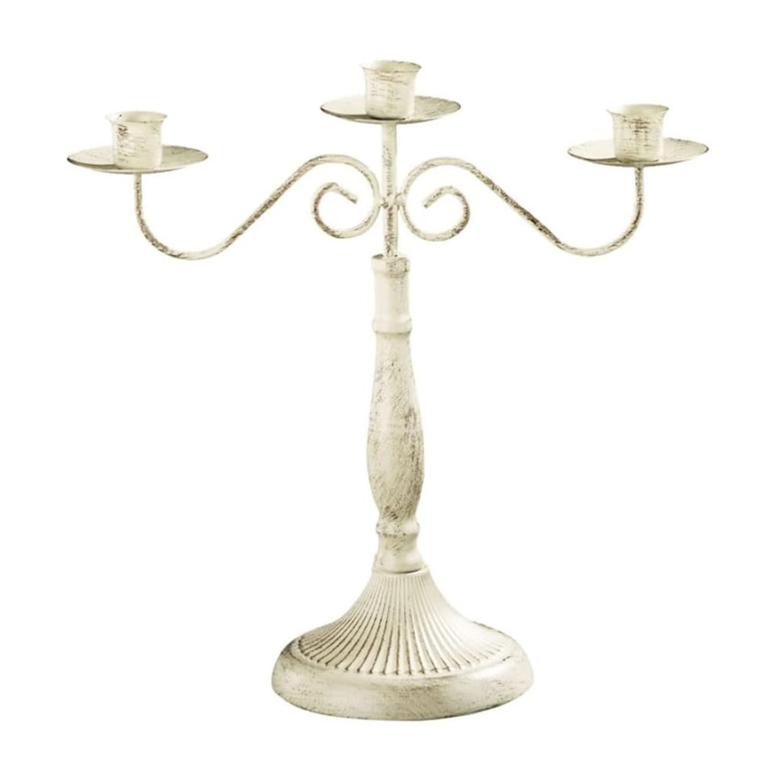 Candle sticks holder candle holders， 3 Arms Candelabra Candle Holder Iron Candlestick for Hotel Wedding Candlelight Dinner