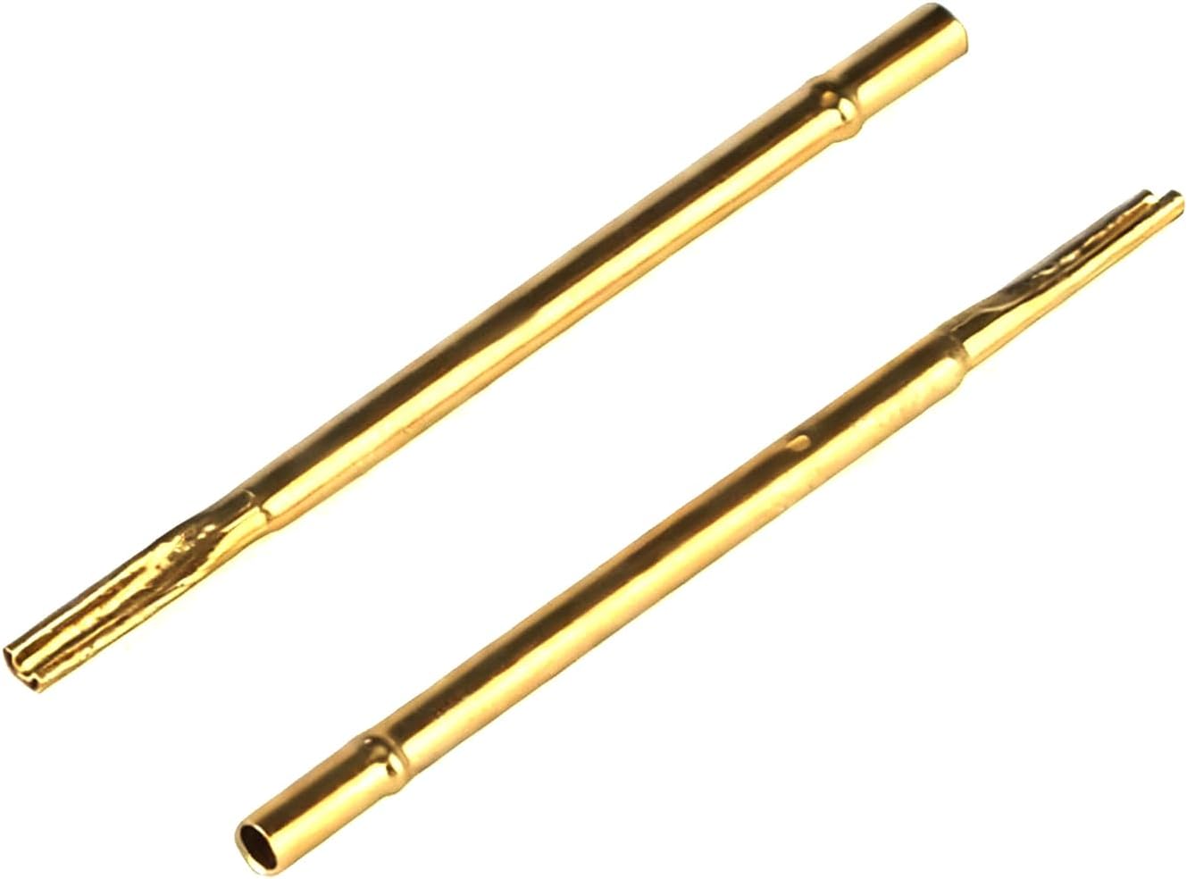 100Pcs R50-2S Spring Test Probes, Wire Welding Needle Sleeve Pogo Pins Dia 0.86mm Length 17.5mm for PCB Board Testing Contact