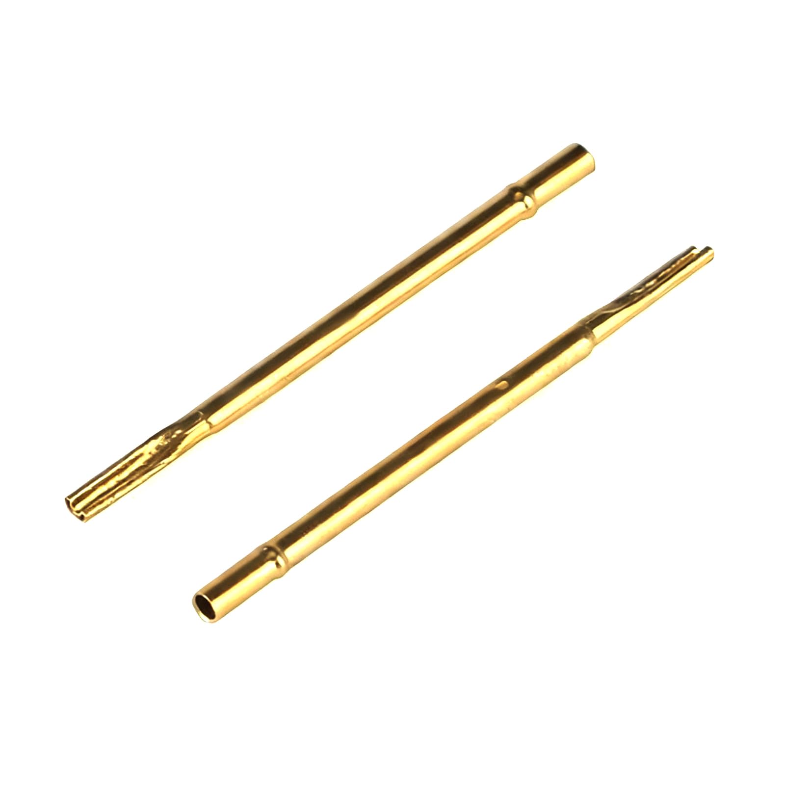 100Pcs R50-2S Spring Test Probes, Wire Welding Needle Sleeve Pogo Pins Dia 0.86mm Length 17.5mm for PCB Board Testing Contact