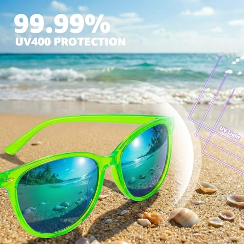 Image of Myiaur Polarized Sunglasses for Women with UV400 Protection Mirrored Lens