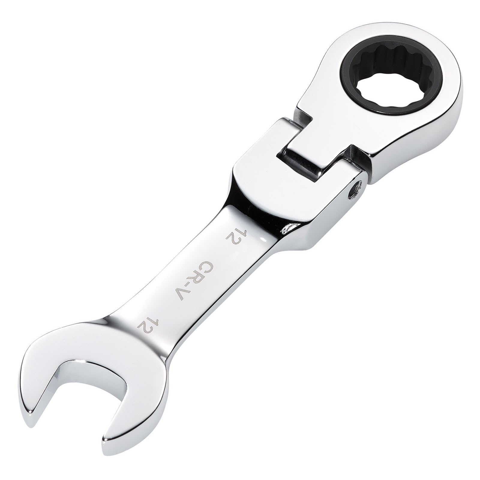Draper 27968 HI-TORQ Metric Stubby Flexible Head Ratchet Combination Spanner, 12mm