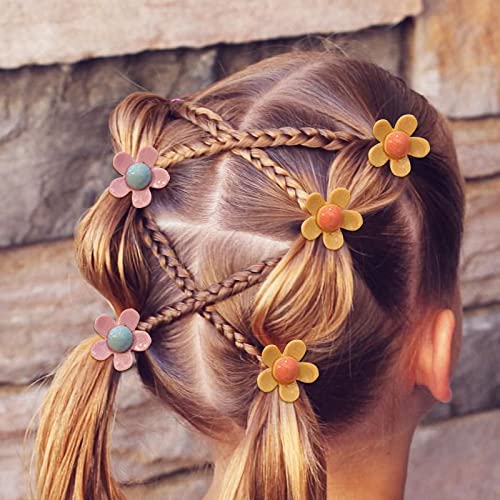 10 Pcs Cute Small Hair Ties Elastic Colorful Rubber Bands For Hair Ponytail Holders Flower Hair Accessories For Baby Girls Teens Toddlers #TOP5