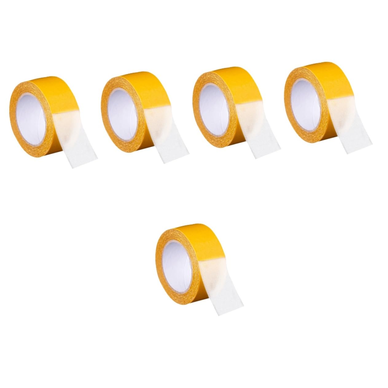 ULTECHNOVO 5rollen Doppelseitiges Gewebeklebeband Hochviskoses Starkes Klebeband Mit Fiberglasgewebe Für Teppichverlegung Dekoration Und Vielseitige Anwendungen Rückstandsfrei Ablösbar