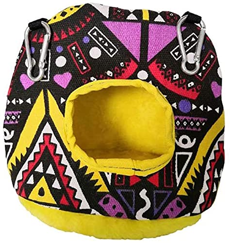 Nid Oiseau Cage Oiseau Perroquet Hamac Animal de Compagnie Suspendu balançoire lit Grotte Oiseaux Cage Maison décor Oiseaux Fournitures Perroquet Peluche nid Hiver Chaud hamac 915(Size:S)