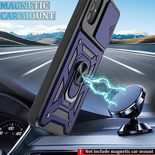 Gritup for Moto G Power 2022 Case/Moto G Play 2023 Case with HD Screen Protector, Heavy Duty Shockproof Phone Cover with Magnetic Kickstand Ring, Blue - image 6