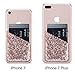 TOPWOOZU Card Holder for Back of Phone,Cell Phone Wallet Sticker,Adhesive Stick on Pocket for Credit Card,Business Card,ID,Cash,Fit for Almost All Smartphones & Cases Glitter