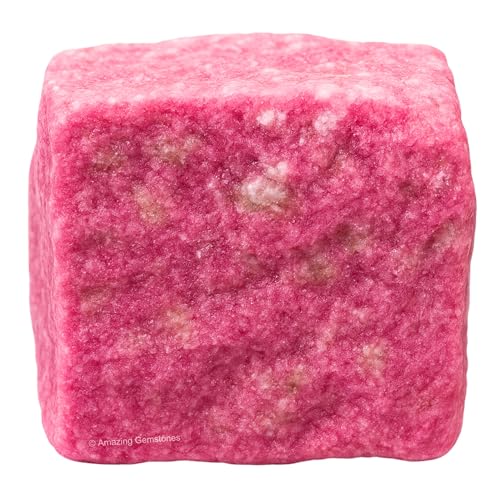 Image of Amazing Gemstone Thulite Raw Crystals and Healing Stones, Natural Rocks for Tumbling and DIY Raw Stones and Crystals (2 Pieces)