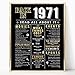 Katie Doodle 50th Birthday Decorations Gifts for Women or Men | Includes 8x10 Back-in-1969 Sign [Unframed], BD050, Black/Gold