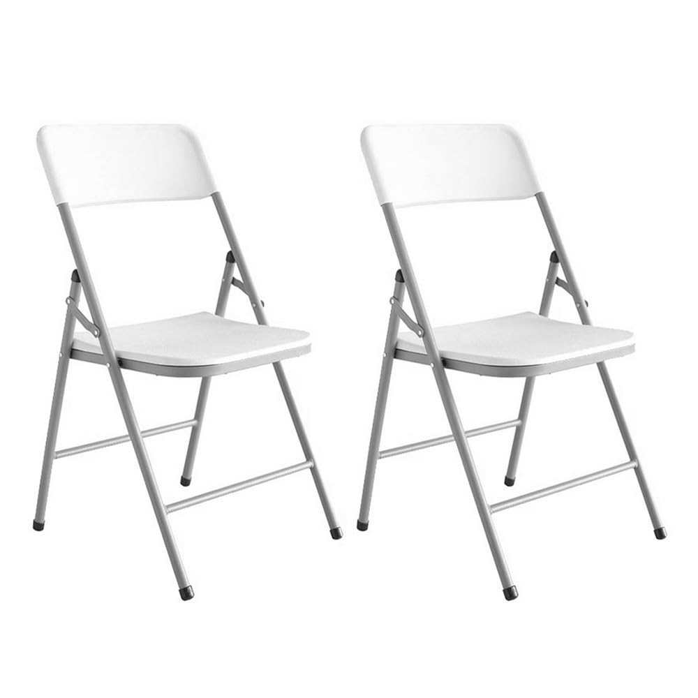 LOLAhome Set 2 Sillas Plegable, de Acero Anticorrosión y HDPE (De 46x48x84 cm) | Resistente, fácil Transporte, fácil Montaje | Ideal Acampadas, Picnic, Catering, Jardín, Terraza