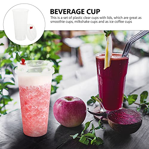Hemoton Disposable Cups Disposable Cups Disposable Cups Disposable Cups 25 Sets Cup Bubble Tea Cup Smoothie Cup With Lids Tea Cup Tumbler Milk Tea Cup Clear Cups Clear Cups Clear Cups Clear Cups #TOP2