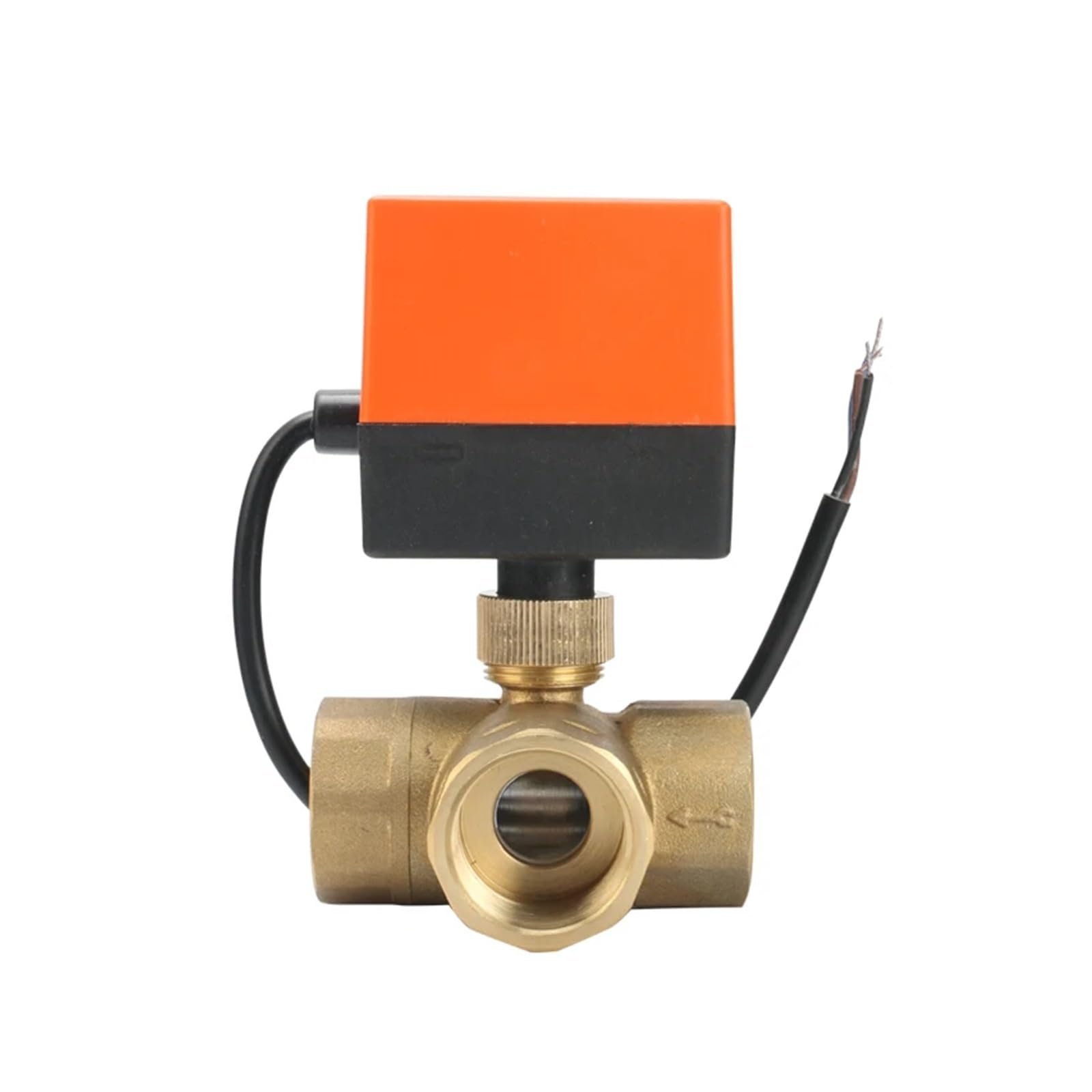 1/2" 3/4" 1" 2" Trójdrożny zawór kulowy z napędem silnikowym 220 V 12 V 24 V 3-żyłowy 2-punktowy zawór kulowy z napędem elektrycznym z mosiądzu Nadaje się do małych przestrzeni(1-1/4",24VAC)