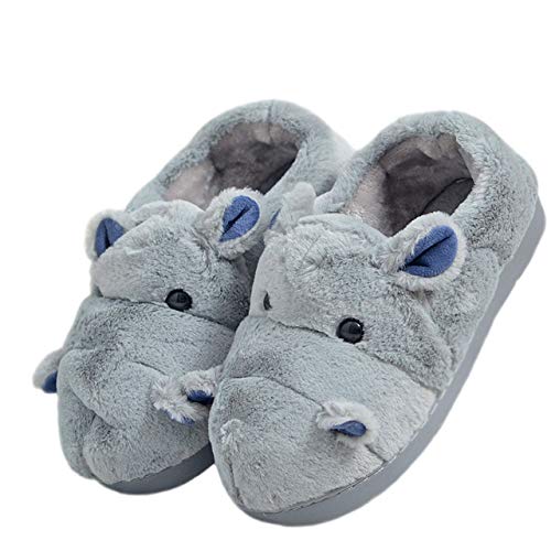 Adult & Children Cotton Hippo Home Plush Animal Slippers