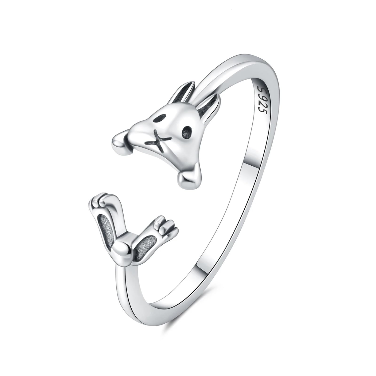 Anneau openwork animal ratcoon rabbit bijoux femmes - 8