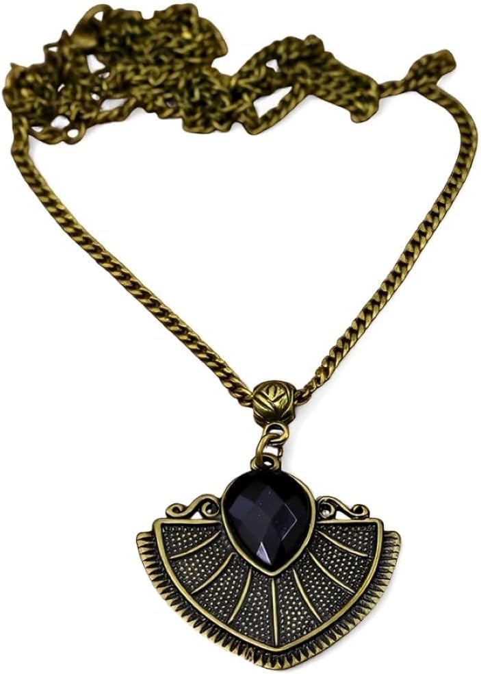 Colar Longo Preto Boho Chic Bijuterias Femininos