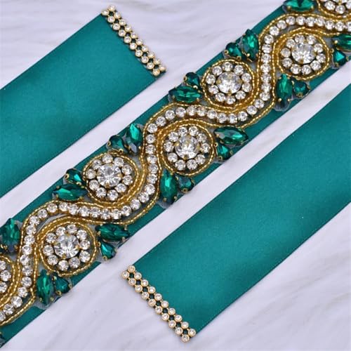 Women's Gold Rhinestone Belt, Hand-Beaded, Perfect For Bridal Weddings And Party Dresses3