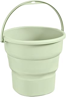 ポータブルフィッシングバケツ、9L/17L 省スペース Wate Bucket 軽量バケツ ハンドル付きキャンプ用、多機能折りたたみキャンプ ハイキング釣り用 17L