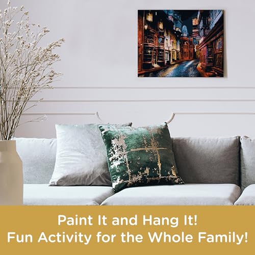 Aquarius Harry Potter Diagon Alley Art by Numbers - 16 x 20 inches Paint by Number for Adults & Kids - DIY Color by Number Paint Kit for Beginner - Officially Licensed