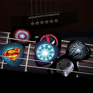 Surmoler Lot de 6 médiators universels en plastique pour guitare acoustique et électrique (hero) - Les Beatles, Paul McCartney, John Lennon, RIngo Starr, George Harrison Surmoler Lot de 6 médiators universels en plastique pour guitare acoustique et électrique (hero) – Image 5