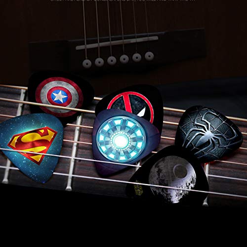 Surmoler Lot de 6 médiators universels en plastique pour guitare acoustique et électrique (hero) - Les Beatles, Paul McCartney, John Lennon, RIngo Starr, George Harrison Surmoler Lot de 6 médiators universels en plastique pour guitare acoustique et électrique (hero) – Image 6