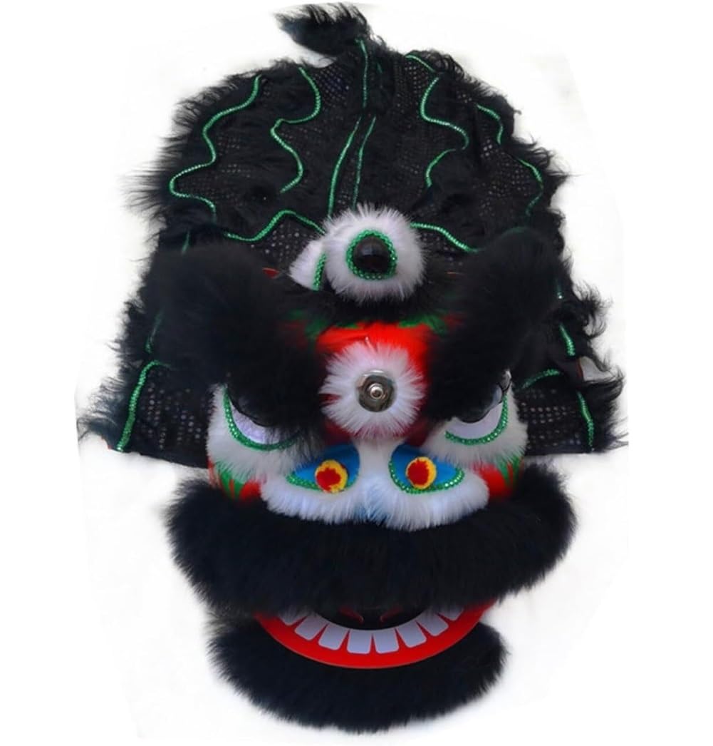 CVdrtyED Lion Dance Costume 6 Inch Chinese Lion Dance Large Costume Dragon For Outdoor Sports Performance Dragon(Black)