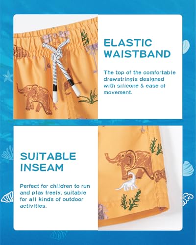 Image of SURF CUZ Boys Swim Trunks Toddler Swim Shorts UPF 50+ Bathing Suit for Boy Swimsuit Quick Dry Mesh Beach Boardshorts Swimwear