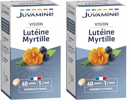 JUVAMINE Santé Soin du Corps Lutéine Myrtille, Beige/Rosé, 40 Unité (Lot de 2)