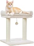 Tour de l'arbre de chat avec perche supérieure pour les grands chats intérieurs, poste d'éraflement de chat Tall avec 54x40cm Grand lit pour grands chats, housse amovible, scratcher de chat sisal épais avec hamac doux, gris, L