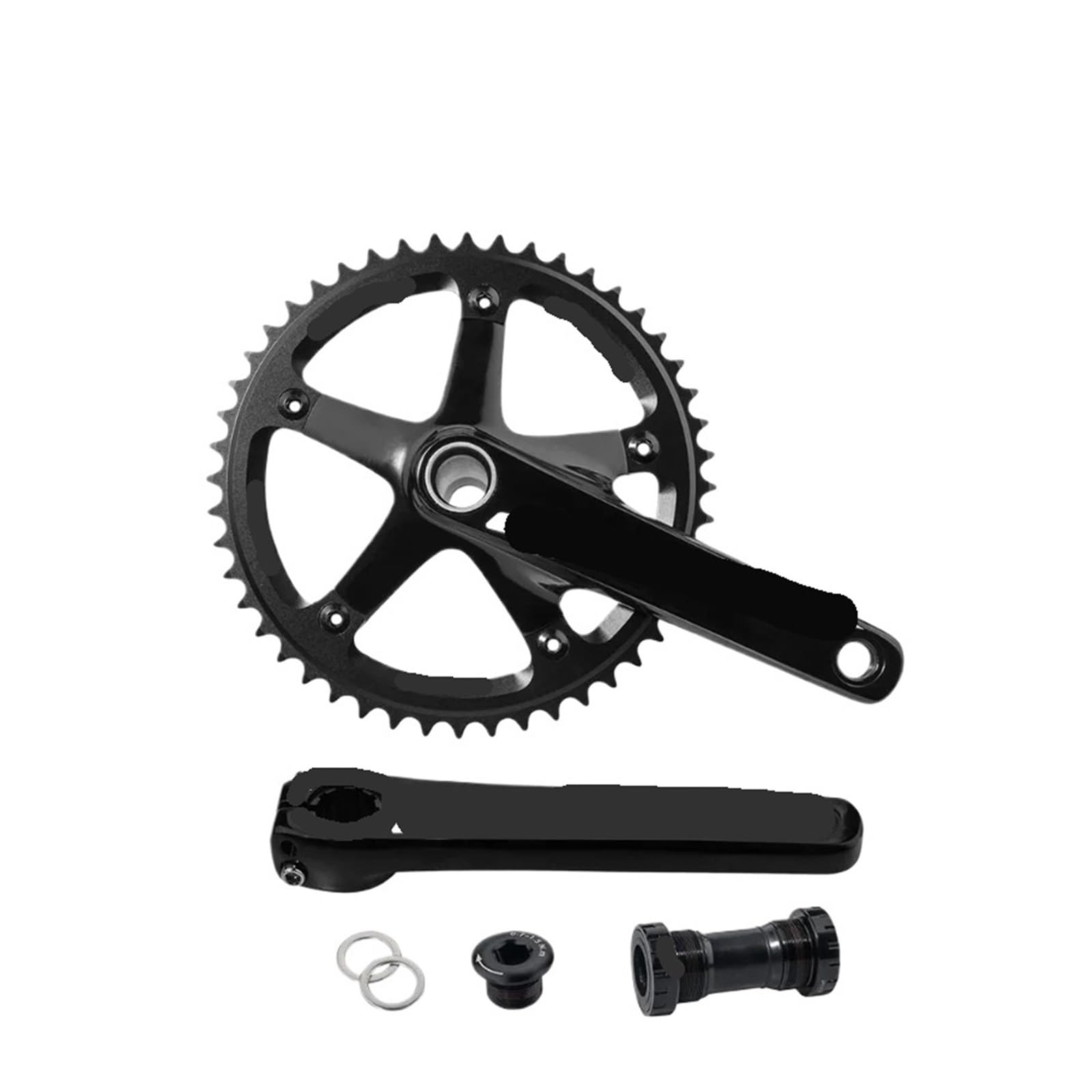 Juego De Bielas, Bicicleta Pista Piñón Fijo Hueco 165 Mm 48T 144BCD
