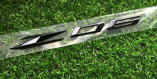 Image of 2Pcs Z06 Emblems 3D Badge Nameplate Letter Compatible with 2023-2024 C8 85623536 OEM Size (Glossy Black)