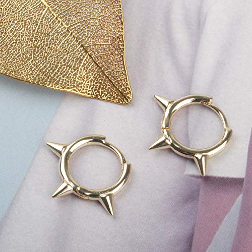 Image of Tiny Gold Hoops Earrings 14K Gold Plated Small Hoop Earrings Dainty Minimalist Geometric Huggie Earrings Boho Beach Simple Jewelry Gift for Her
