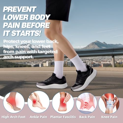 Women's Orthopedic Road Running Shoes: Comfortable Arch Supports Plantar Fasciitis Orthotic Sports Athletic Sneakers, Casual Flat Feet High Arch Tennis Work Walking Shoes for Foot Heel and Pain Relief4