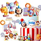 JeVenis Circus Cake Decoration Circus Cake Topper Carnival Birthday Cake Decorations Circus Birthday Party Supplies Circus Baby Shower Decoration
