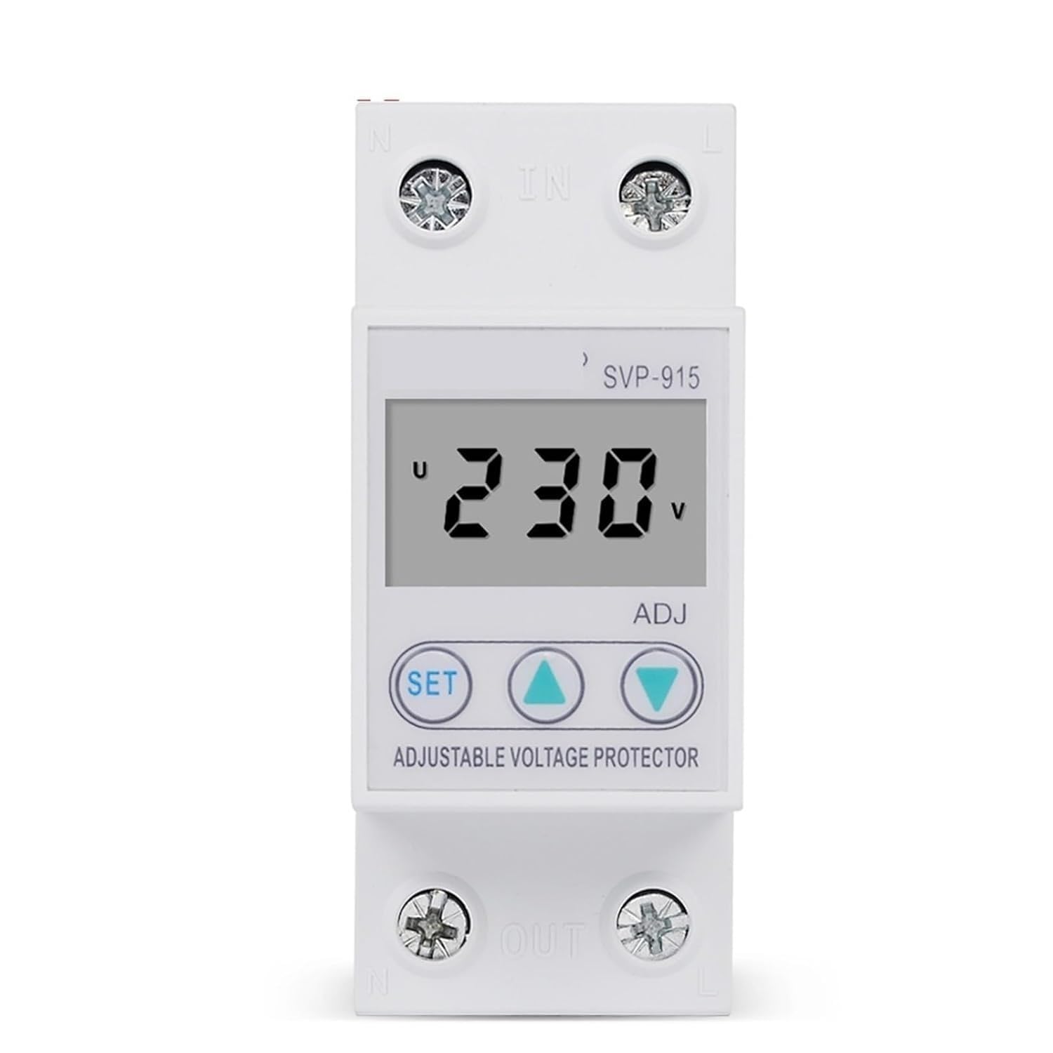 AVSBBYEPS Heavy Load 80A Adjustable Over Under Voltage Relay Automatic Recovery Surge Protector Din Rail Mounted 1Pcs