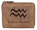 Produktbild Greenburry Vintage Damen Geldbörse Braun 13x10x3 cm mit Sternzeichen Motiv Wassermann