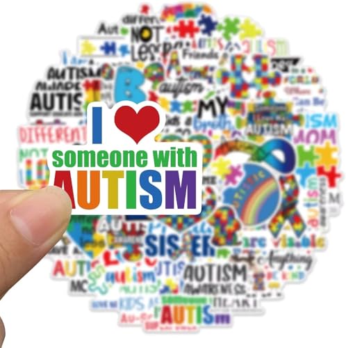Medical id me 50pcs autism awareness sticker pack