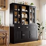 【Design Élégant et Fonctionnel】 Les portes en acrylique résistantes aux rayures et les poignées chromées confèrent à ce meuble un aspect moderne et raffiné. Parfaitement adapté pour une cuisine contemporaine ou un salon design.