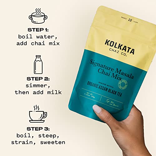 Kolkata Chai Co Kolkata Chai Decaf Masala Chai Mix, Makes 20 Cups, Premium Loose Leaf Tea And Spice Blend thumb #5