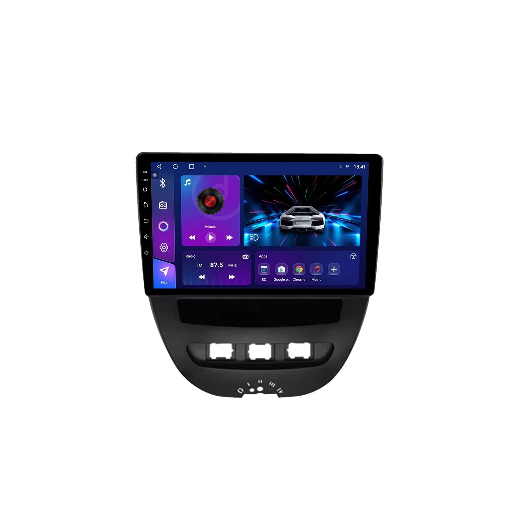 Radio samochodowe Android 15 2 DIN z 10-calowym ekranem dotykowym do Peugeota 107 2005-2014 z kamerą cofania/Carplay/BT/FM/GPS/USB/WIFI/sterowaniem z kierownicy/audio samochodowe (EP30 4+64G