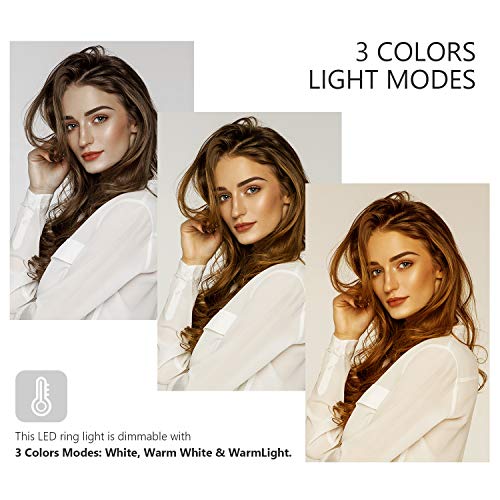 Neewer 10 Zoll USB LED Ringlicht mit Stativständer 3 Lichtmodi/10 Helligkeitsstufen für YouTube Tiktok Makeup Selfie… – Bild 5