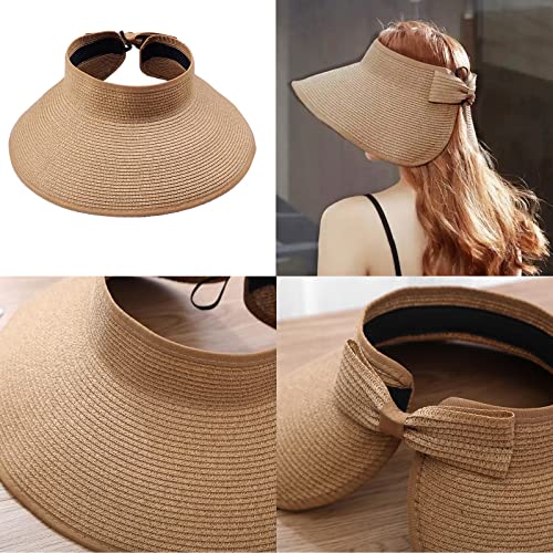 Gorra visera de paja para mujer miniatura 4