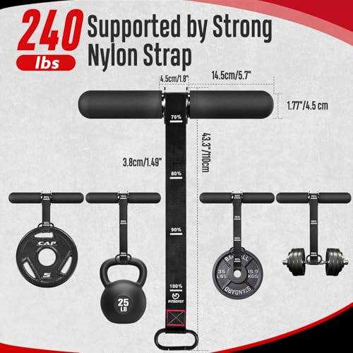 FitBeast Forearm Strengthener & Exerciser, Wrist Roller with Thicker Handle, Trainer with Adjustable Strap - Ideal for Grip Strength, Muscle Building, Rehabilitation (Black)