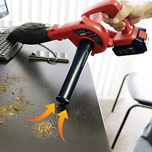 Toolman Lithium-ion 2 Batteries Cordless 2-in-1 Blower Vacuum for Blowing Leaves, vacuuming dusts ZTP2509 - Thumbnail 3