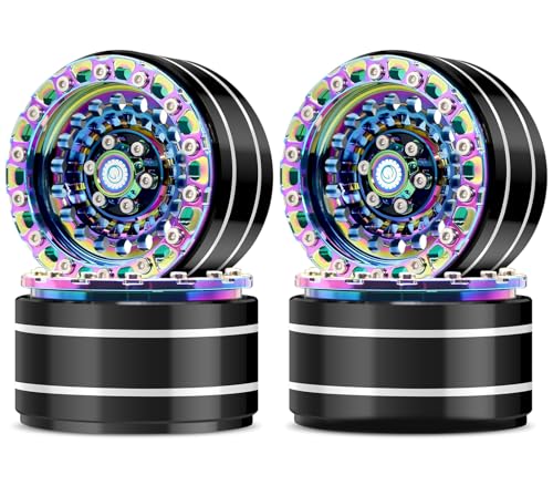 Jantes OGRC 1.9 Beadlock arc-en-ciel aluminium jante crawler RC