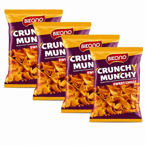 Bikano Bikano Crunchy Munchy Sweet Chilli Snack 90g Pack of 4| Light & Crunchy