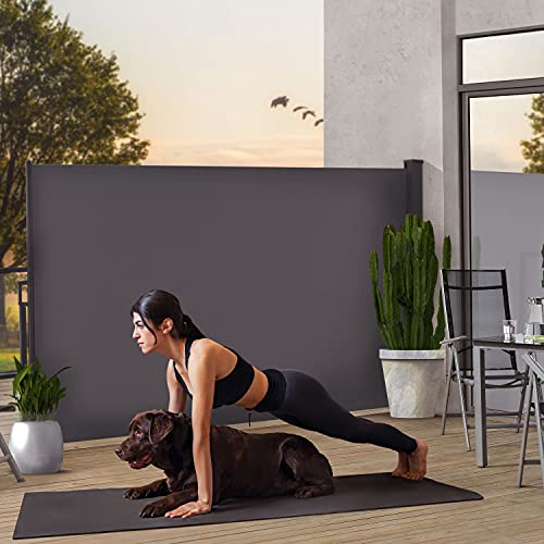 Juskys Seitenmarkise Dubai 200 x 300 cm ausziehbar Blickdicht, Sichtschutz & Windschutz für Balkon & Terrasse… – Bild 4