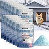 [12-Pack] Pet Friendly Ice Melt, 42.4oz (2.6lb) Total - Fast Acting Snow Melting Agent for Driveways, Gentler on Concrete, Portable 3.53oz (100g) Precision Pouches