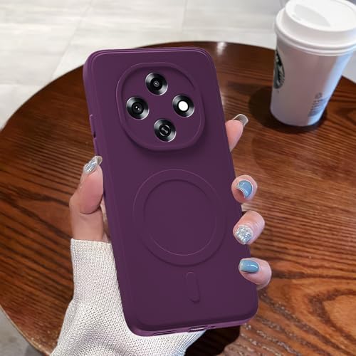 Image of Pikkme Back Cover for Oppo F31 Pro 5G Soft Matte Silicone Mag-Safe Design (Mag-Safe Not Support) Camera Protection | Slim Fit Bumper Cover (Purple)