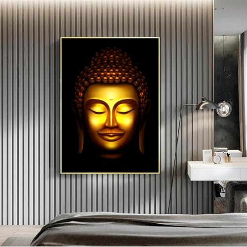 Toile murale Bouddha KEBIA 80x110 cm sans cadre pour decoration grand format