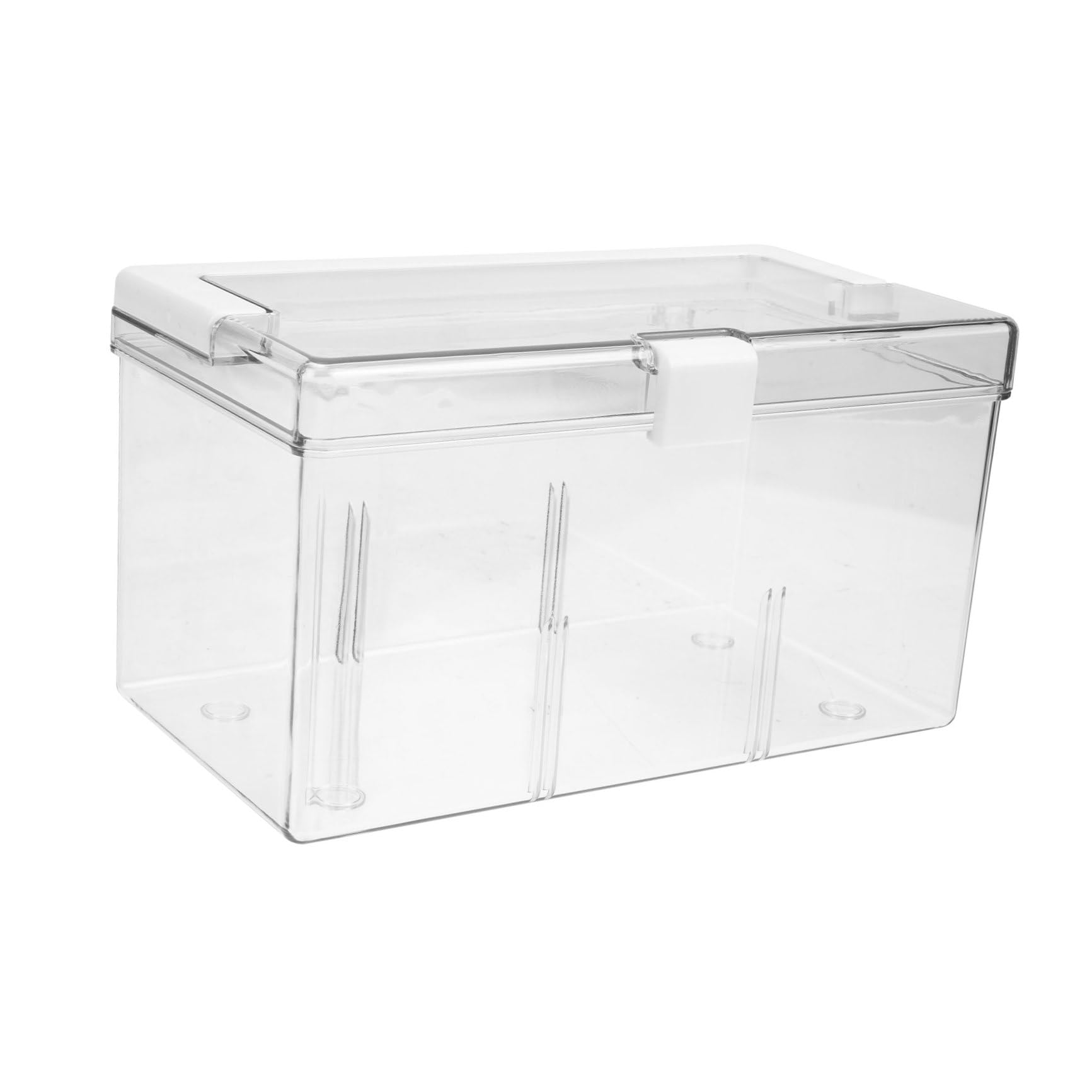 Scatola Pronto Soccorso Portatile con Coperchio in Pet | Contenitore Trasparente Multiuso, per Casa e Viaggio, Box con Maniglia, Formato Compatto